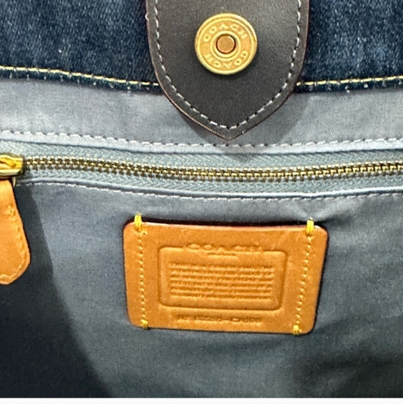 Coach Monogram Denim Tote - Picture 3 of 11